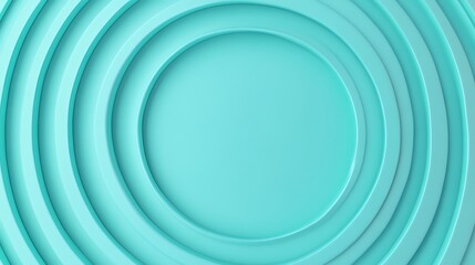 Obraz premium Abstract Background of Soft Teal Layers with Circular Indents Creating a Visually Pleasing Design Element