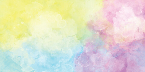 Colorful watercolor hand painted abstract background,  watercolor paint stains in elegant Christmas backdrop illustration