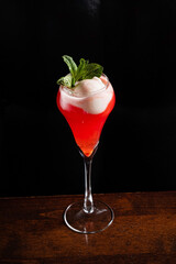 tasty mocktail on the table