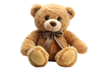 Fototapeta premium Adorable Brown Teddy Bear with Bow