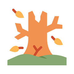 Fototapeta premium withered tree flat style