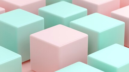 Fototapeta premium Colorful Cubes in Pastel Shades Arranged in a Pattern Creating a Modern Abstract Background