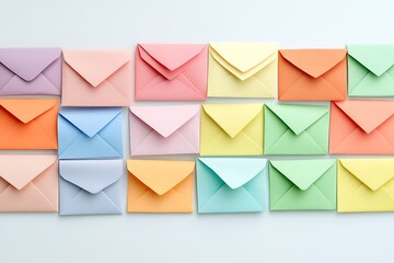 Vibrant Colorful Envelopes Graphic Design