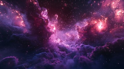 Naklejka premium 360 degree equirectangular projection of a dark sky space galaxy view