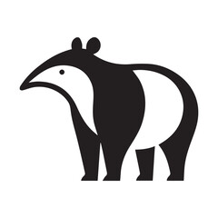 2d logo tapir with white background