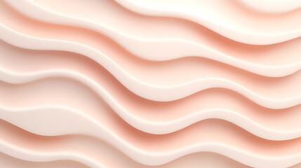 Obraz premium Elegant Abstract Wave Pattern Background in Soft Peach and Cream Colors for Modern Design Projects