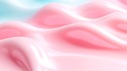 Soft Abstract Waves of Pink and Blue Fluid Texture with Smooth Surface Lighting and Subtle Color Variations
