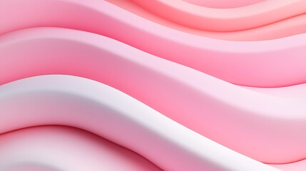 Soft and Flowing Pink Waves with Smooth Curves for Abstract Background Design