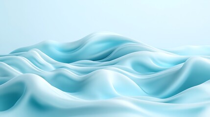 Obraz premium Soft Blue Waves with Gentle Curves Creating a Calm and Tranquil Background for Design and Art Projects