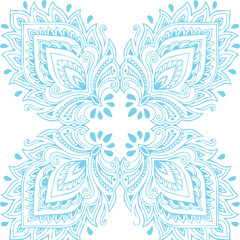 Beautiful flower art and mandala vector design