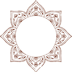 Beautiful flower art and mandala vector design