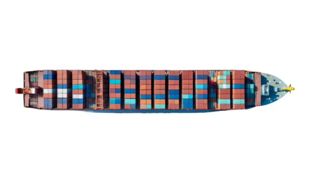 container cargo aerial view ship sea vessel harbor export seaport port international trade maritime import freight logistic shipping transportation