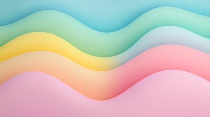 Soft pastel waves in muted colors creating a calming abstract background for creative design projects