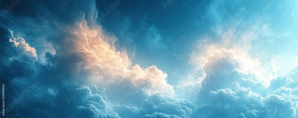 Poster Light Blue Abstract Background with Vintage Texture Soft Gradient Design for Spring or Easter Wallpaper