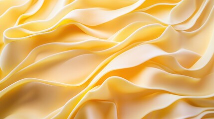 Obraz premium Silky yellow fabric folds creating a luxurious texture background for fashion or interior design themes