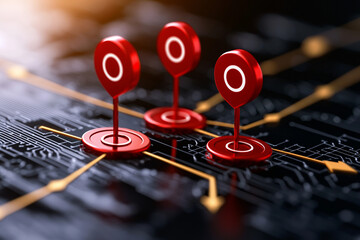 Fototapeta premium Ai generates location insights mapping technology and data visualization in modern urban environments