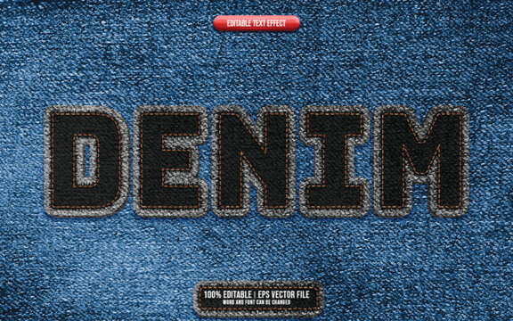 Denim 3D editable text effect