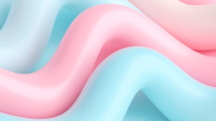 Soft Waves in Pastel Colors Featuring Pink and Blue Tones for Minimalist Background or Stylish Design Elements