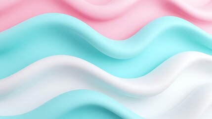 Fototapeta premium Soft Waves of Pastel Colors in Pink, Blue, and White Creating a Gentle Abstract Background for Design Projects