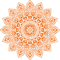 Beautiful flower art and mandala vector design