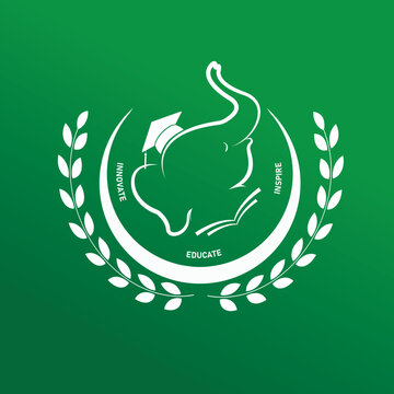 School logo design in green color in Art & Illustration