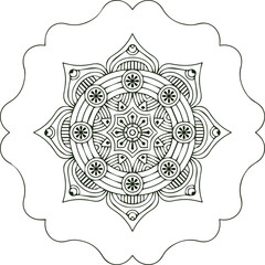 Beautiful Mandala Art and Vector Mandala Design Image.