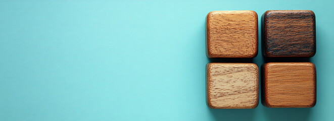 Fototapeta premium Ai generate creative wooden designs home visual art minimalist aerial view imaginative concepts