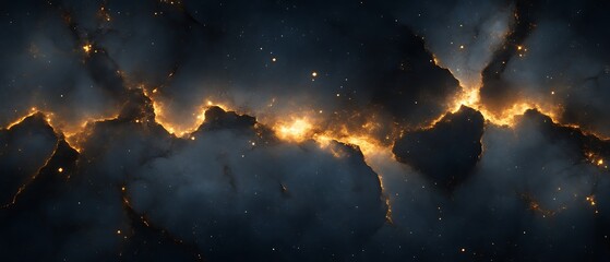 Cosmic Nebula with Glowing Filaments.