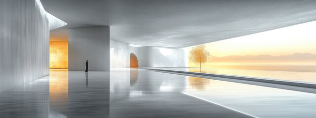 Minimalist Interior Wallpaper Geometric Design Modern Architecture