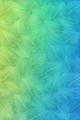 Organic repetitive leaf texture background. Wallpaper. Blue and green.