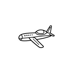 Fototapeta premium Simple Airplane Drawing Airplane Clipart Vector Illustration