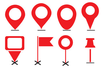 Vector Location pin icon Set.