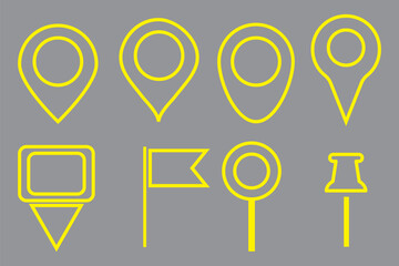 Vector Location pin icon Set.