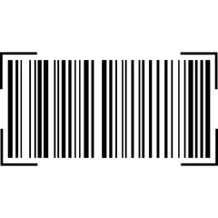 Barcode icon. Fake barcode. Bar code lines