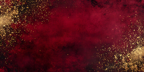 Burgundy and Gold Splatter: A dramatic textured background in deep burgundy with scattered gold glitter, perfect for adding a touch of luxury and festive flair to your designs. 