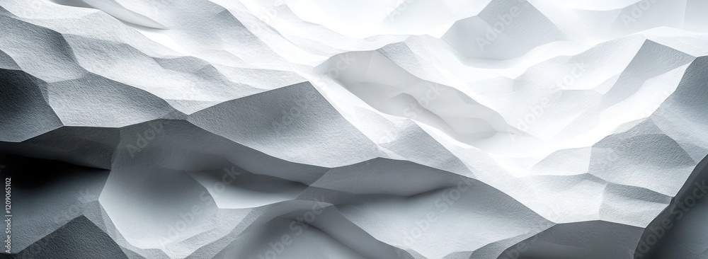 Aufkleber geometric abstract white background with 3d diamond shapes and soft lighting