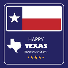 Texas Independence Day. Freedom holiday in Unites States, celebrated annual in March vector illustration