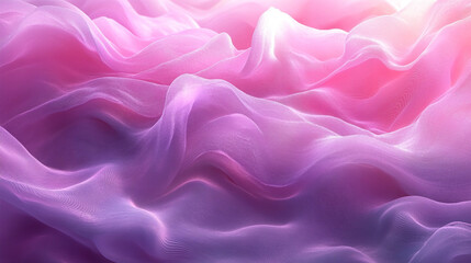 Obraz premium A digital illustration showing smooth fabric in a gentle wave pattern with a soft color. Abstract wallpaper with swirling smoke patterns.