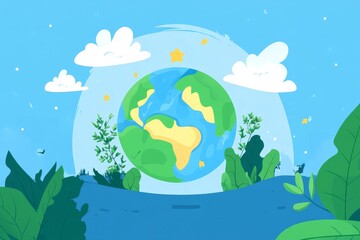 Save earth concept, Generative AI