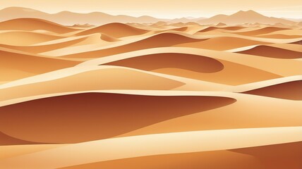 Abstract desert sand dunes, rich golden tones with soft gradient shadows.