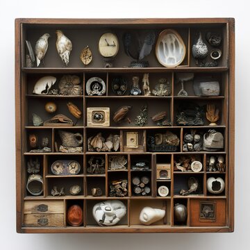 Antique Cabinet of Curiosities: A Victorian-Era Still Life