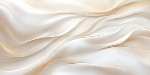 Obraz premium Creamy Silk Drape: Luxurious folds of creamy silk fabric create a soft, elegant, and sensual texture. The gentle curves and subtle highlights evoke a sense of refinement and sophistication.