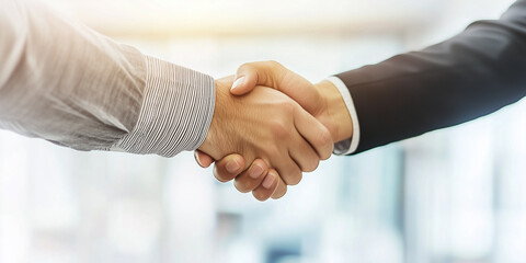 Geschäftsleute schütteln die Hände nach erfolgreichen Geschäft- Vertrag - Handschlag - Verkauf -Einigung