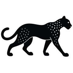 Cheetah silhouette Quality full vector illustration of a cheetah on a white background