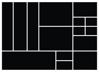 Creative Photo Collage Template with Varied Grid Layout. Dynamic Multi Photo Collage Design.
Abstract Geometric Grid for Photo Layouts.