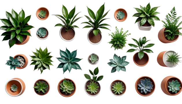 pots ceramic background rendering 3d olated beautiful plants plant pot leaf tree flower nature isolated white transparent houseplant herb potted growth botany flowerpot green gardening - Powered by Adobe