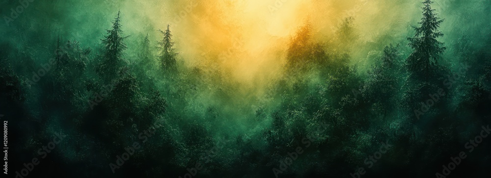 Poster deep green abstract background with vintage texture and elegant black border