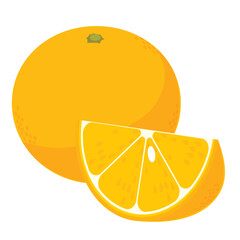 オレンジのイラスト カラー 線なし
