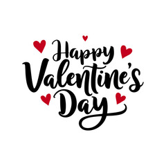 Fototapeta premium Valentine's Day lettering or typography design, isolated on a white background.