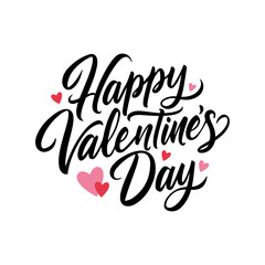 Fototapeta premium Valentine's Day lettering or typography design, isolated on a white background.